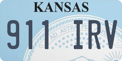 KS license plate 911IRV