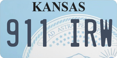 KS license plate 911IRW