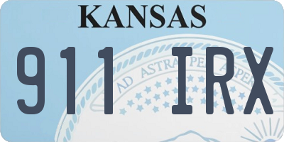 KS license plate 911IRX