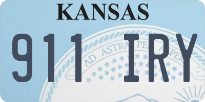 KS license plate 911IRY