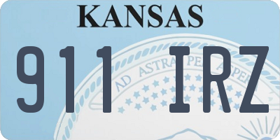 KS license plate 911IRZ