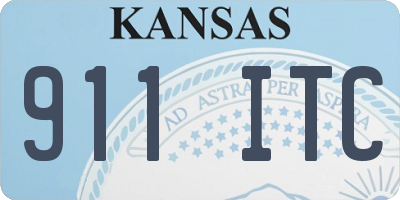 KS license plate 911ITC
