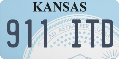 KS license plate 911ITD
