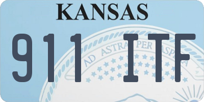 KS license plate 911ITF