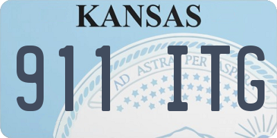 KS license plate 911ITG