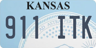 KS license plate 911ITK