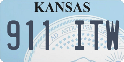 KS license plate 911ITW