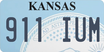 KS license plate 911IUM