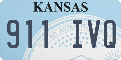 KS license plate 911IVQ
