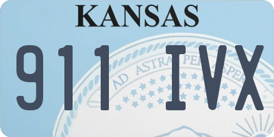 KS license plate 911IVX