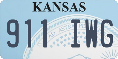 KS license plate 911IWG