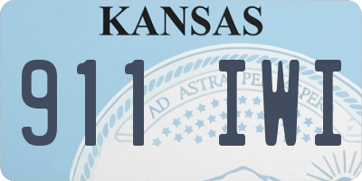 KS license plate 911IWI