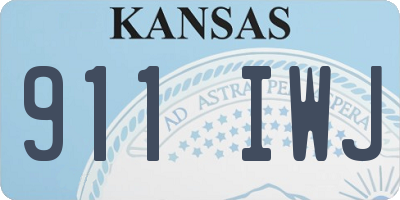 KS license plate 911IWJ