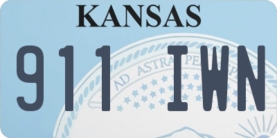 KS license plate 911IWN