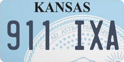 KS license plate 911IXA