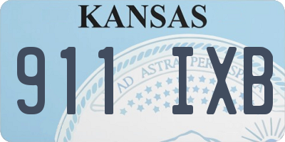KS license plate 911IXB