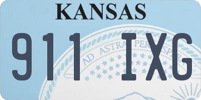 KS license plate 911IXG