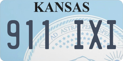 KS license plate 911IXI