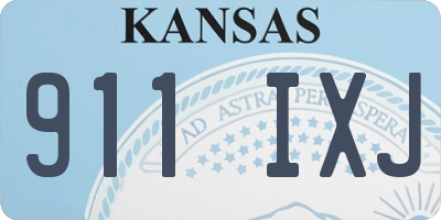 KS license plate 911IXJ