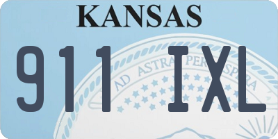 KS license plate 911IXL
