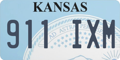 KS license plate 911IXM