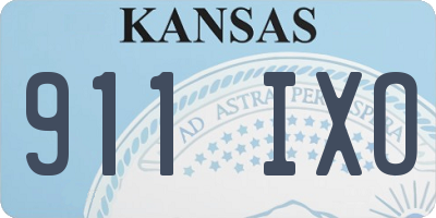 KS license plate 911IXO
