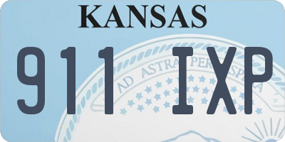 KS license plate 911IXP