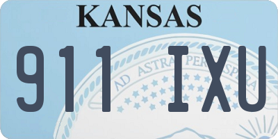 KS license plate 911IXU
