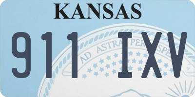 KS license plate 911IXV