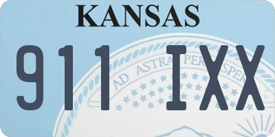 KS license plate 911IXX