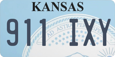 KS license plate 911IXY