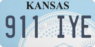 KS license plate 911IYE