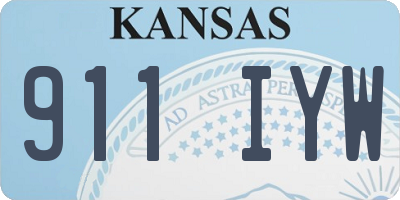 KS license plate 911IYW