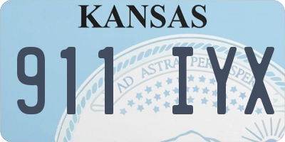 KS license plate 911IYX