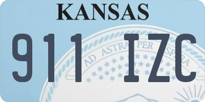KS license plate 911IZC
