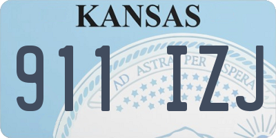 KS license plate 911IZJ