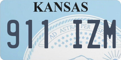 KS license plate 911IZM