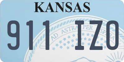 KS license plate 911IZO