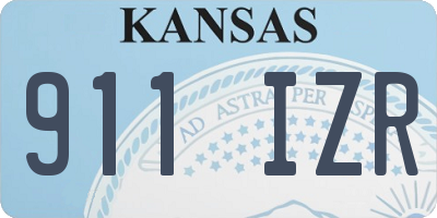 KS license plate 911IZR