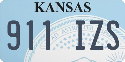 KS license plate 911IZS