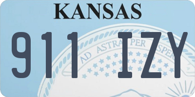 KS license plate 911IZY