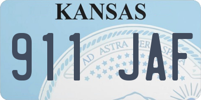 KS license plate 911JAF