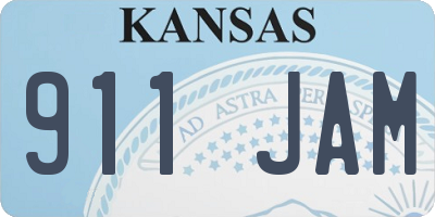 KS license plate 911JAM