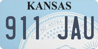 KS license plate 911JAU