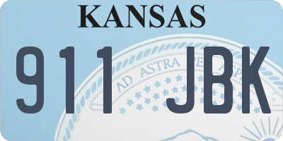 KS license plate 911JBK