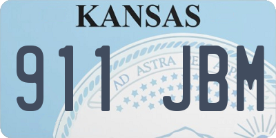 KS license plate 911JBM