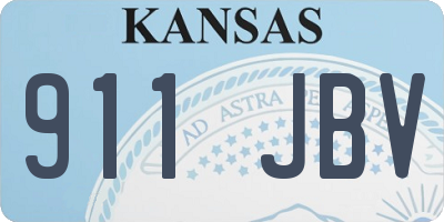 KS license plate 911JBV