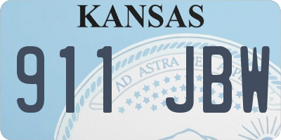 KS license plate 911JBW