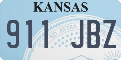 KS license plate 911JBZ