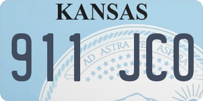 KS license plate 911JCO